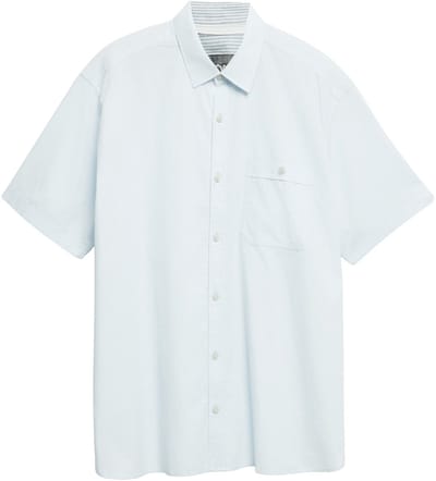 s.Oliver - male - Regular fit: fijn gestructureerd shirt met korte mouwen