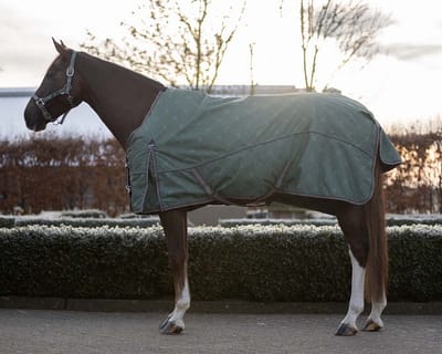 QHP Regendeken Turnout met Fleece Collection - maat 145/195 - stirrup