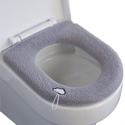 NTH products- Toiletzitkussen Zacht - Wasbare WC Bril Hoes - Gewatteerd - Handvat - Comfortabel - Geschikt voor Ovale Toiletten - Wc-brilhoes
