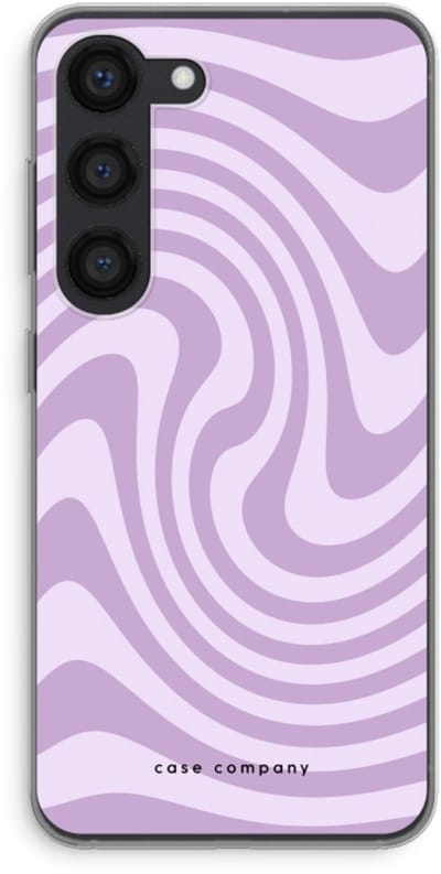 Case Company® - Hoesje geschikt voor Samsung Galaxy S23 hoesje - Swirl Paars - Soft Cover Telefoonhoesje - Bescherming aan alle Kanten en Schermrand