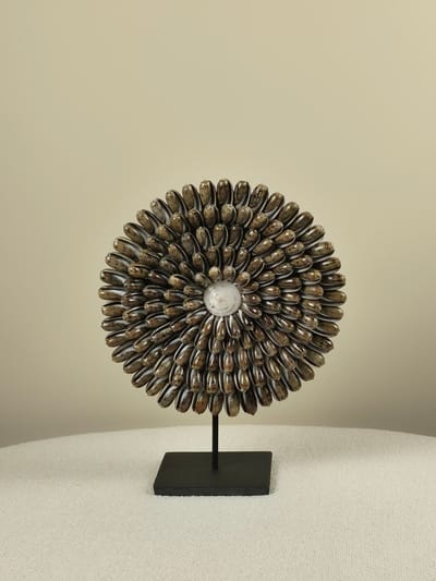 Blitzdeco - Schelpen Decoratie - Stella - Handgemaakt - Natuurlijke Tinten - 23cm
