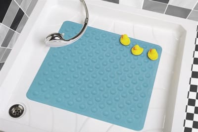 Papillon Antislip Douchemat - 100 zuignappen - Rubber - 50x50 - Blauw