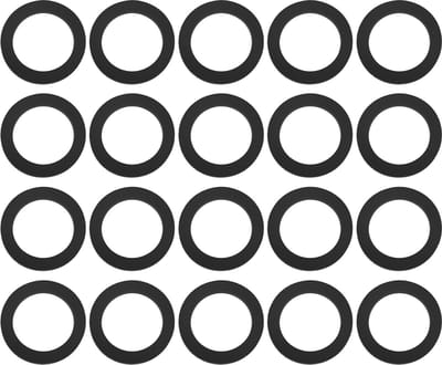 Allecto - Flat Rubber Ringen - Antislip Gaskets - 25 mm x 35 mm x 3 mm - 20 Stuks - Voor Dumbbells en Onderhoud - Ideaal voor gebruik bij fitness
