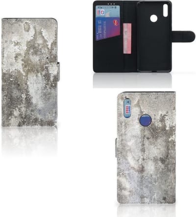 Huawei Y7 (2019) Bookcase Beton Print