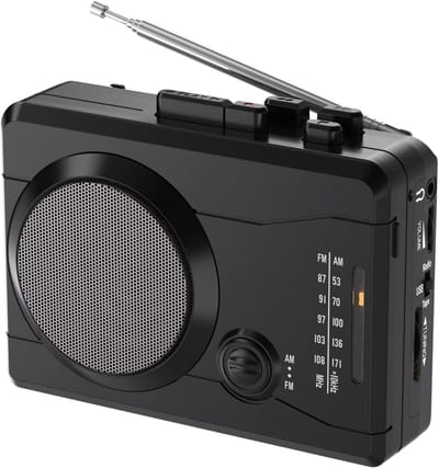 Cassetterecorder met USB – AM/FM Radio – Microfoon & Luidspreker – Cassette naar MP3 – Walkman