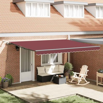 vidaXL - Uitschuifbare - luifel - Bruin - 450 - × - 300 - cm - Polyester