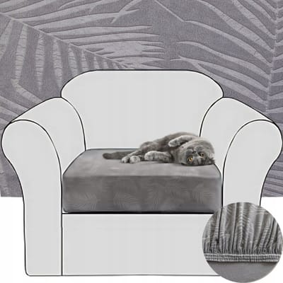 Elastische bankhoes met palmbladmotief - comfort en stijl