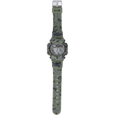 Camouflage Groen Kinderhorloge 7 Kleuren LED 50M Waterdicht Digitaal Horloge voor Jongens Meisjes Leeftijden 5?15 gray
