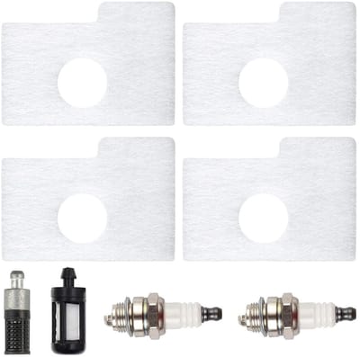 Dailygoods - Luchtfilter Vervanging - Bougiekit - Inclusief Brandstoffilter - Geschikt voor Stihl Kettingzaag - 4 Luchtfilters - 017 018 MS170 MS180