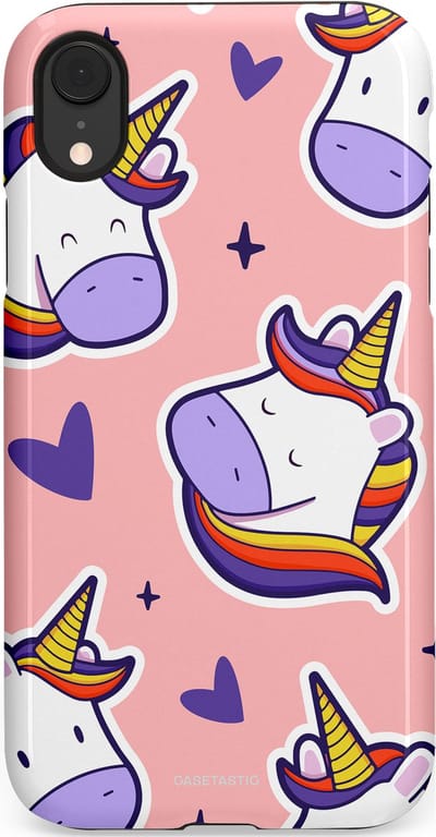 Casetastic Hoesje Geschikt voor Apple iPhone Xr - Stijlvolle Beschermende Duo-layer Case - Unicornhart
