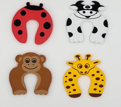DW4Trading Deurstoppers Dieren Voor Kinderen Set van 4 stuks - Deurklem - Foam - Kinderbeveiliging - Vinger bescherming