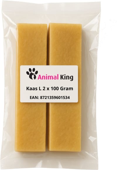 Yak Kaas Hond - De ideale Hondensnack voor Honden - Vermindert Tandplak - Lang Kauwplezier - Stinkt Niet - Animalking Staaf - Bot - Melk Kauwbot - Kauwsnack Vegan - Hypoalergeen - Maat L 100 Gram - 2 Stuks
