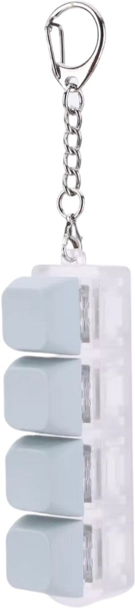 Fidget Toetsenbord Sleutel – Kleurrijke Keycap Stress Relief Speelgoed, Anti-stress Vinger Knop, Sleutelhanger, Sensorisch Speelgoed voor Kinderen en Volwassenen – Leuk Cadeau-Blauw
