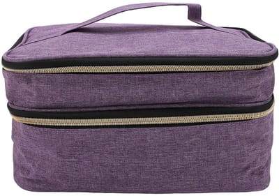 Dailygoods- Naaiaccessoires Organizer Dubbele Laag - Meerdere Compartimenten - Polyester - Waterdicht - Handige Opslag - Inclusief 4 Elastische Lussen - Opbergtas