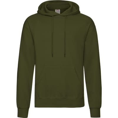 Fruit Of The Loom Unisex Volwassenen Klassiek Sweatshirt met capuchon (Klassieke Olijf)