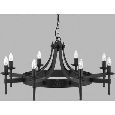Searchlight Kroonluchter Cartwheel II, 8-lamps