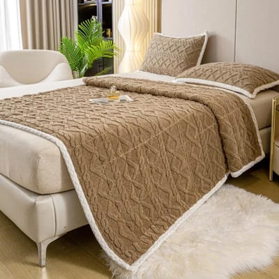 Zacht Warm Pluche Hoeslaken Velvet Matrasbeschermer Pluizige Hoogwaardige Bedovertrek Winter Zacht Koppel Luxe Tweepersoons Bedovertrekken 90x200cm-1pc