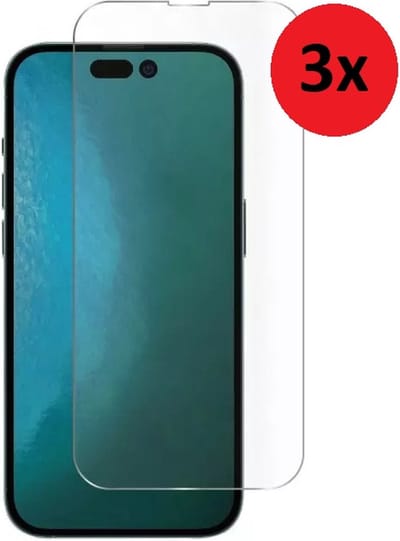 MoDo screenprotector Geschikt voor iPhone 14 Pro Max - Glas - 3 stuks