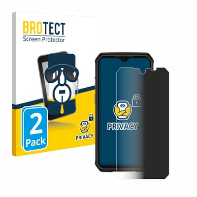 BROTECT - privacy screenprotector voor Ulefone Armor 9 - Folie Beschermfolie Blauwlichtfilter 2 Stuks