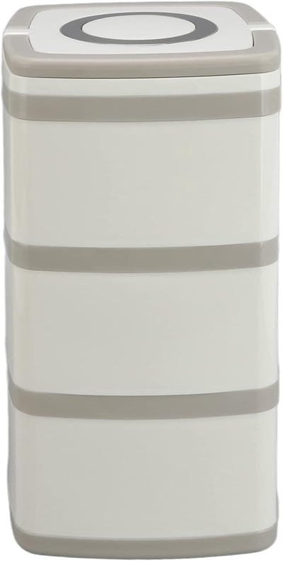Thermos Lunchbox - Bento Container - Warme Maaltijden - Verzegeld RVS - 2.7L Capaciteit - Abrikoos Wit