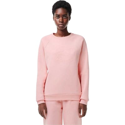 Lacoste Dames/Dames Geborduurd Logo Relaxed Fit Sweatshirt (Roze)