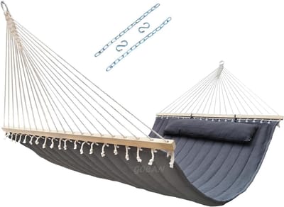 Hangmat voor 1 persoon 200x100 cm - Duurzame katoen hangmat voor binnen en buiten - Ideaal voor tuin en balkon