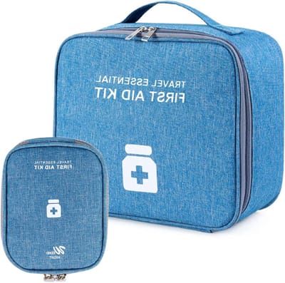 Grote Capaciteit Geneesmiddelen Tas Set, Draagbare Waterdichte Opslag voor Thuis, Kantoor en Reizen, Ideaal voor Outdoor Activiteiten, Blauw