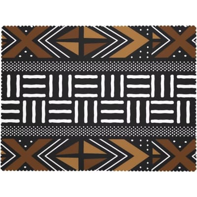 Afrikaans Tribaal Rechthoekig Tafelkleed Totems Geometrisch Etnisch Vintage Abstract Traditioneel Modderpatroon Wasbare Tafelhoes 90x140cm brown