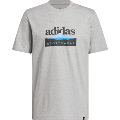 adidas T-shirt Heren Sportsman Mountain Graphic jasnoszara Grijs - Maat M