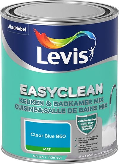 Levis - Easyclean Keuken & Badkamer Mix - Clear Blue B60 - Mengverf - 1 L