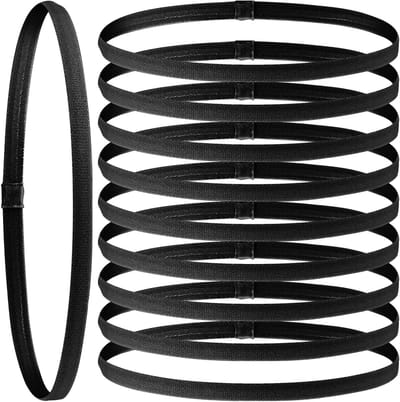 Set van 10 Elastische Haarbanden voor Mannen, Antislip Sportband voor Yoga, Voetbal en Joggen, Comfortabele Haaraccessoires voor Actieve Mannen