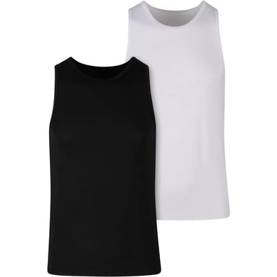 Urban Classics - Bamboo 2-Pack Tanktop - S - Zwart/Wit