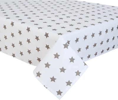 Tafelkleed 130 x 180 wit met ster | CAS03TP | Clayre & Eef