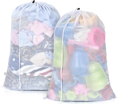 Wasnet groot, wasnet voor wasmachine 60 x 90 cm, met trekkoordsluiting, wasnet fijnmazig, voor gordijnen, tapijten, badhanddoek, beha-wasnet (wit, 60 x 35,43 inch)