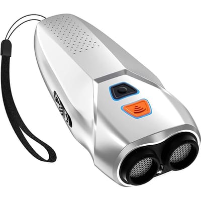 Hondenblafcontroleapparaten Dubbele sensor Anti-blafapparaat met LED-zaklamp Ultrasone hond zilver