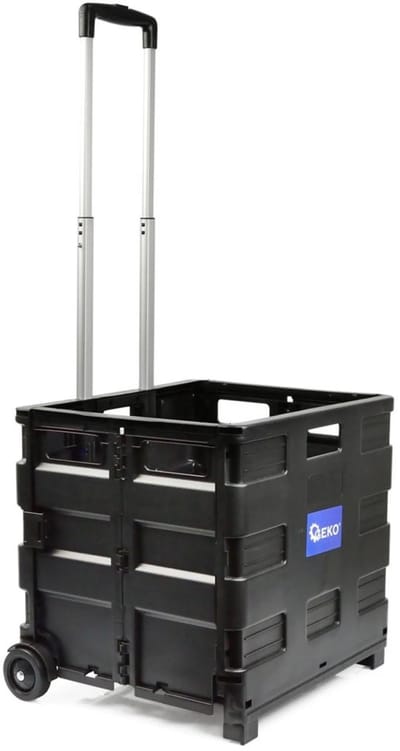 GEKO Opvouwbare transporttrolley - telescopische handgreep - 35 kg - compact ontwerp