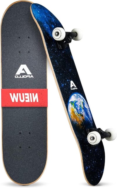 Houten Skateboard - Compleet Skateboard - Straat Skateboarding - 7-laags Houten Deck - 31.5 x 8 Inch - Aarde