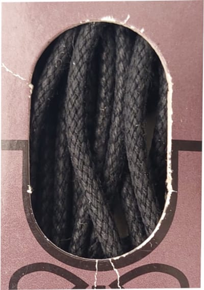 Bob Veter - Zwart - Dun Rond - Wax - Lengte 90 cm - Dikte 2,5 mm - Schoenveter