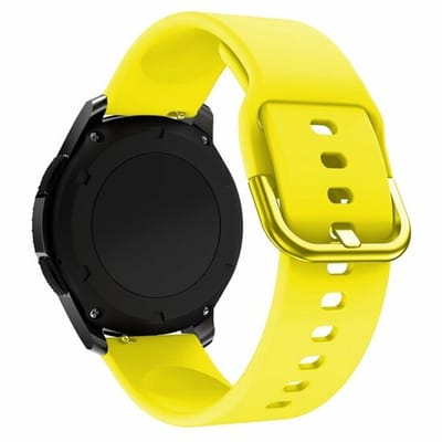 By Qubix - Geschikt voor Garmin bandje - Siliconen Sportband - Geel - Geschikt voor Garmin Vivoactive 6 / 5 / 3 - Smartwatch bandje 20mm