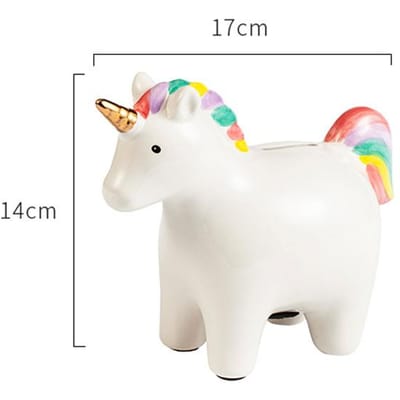 Ins Populaire Nordic Bureau Organizer Cartoon Dier Eenhoorn Spaarpot Muntopberg Houder Schattig Keramisch Spaarvarken Voor Kinderen white