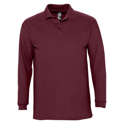 SOLS Volwassen uniseks Winter II poloshirt met lange mouwen (Bourgondië)