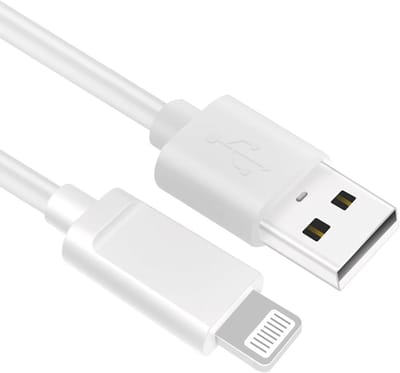 USB A naar Lightning kabel | Laadsnelheid 5V / 2.4A / 2.5 watt | USB 2.0 | 480 Mb/s | Male to male | MFI-gecertificeerd | Wit | 2 meter | Allteq
