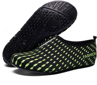 Unisex waterschoenen – Antislip surfschoenen – Lichtgewicht & flexibel – Blotevoetengevoel – Geschikt voor snorkelen, zwemmen, beachvolleybal, yoga en buitenactiviteiten – groente – Maat: EU 36-37