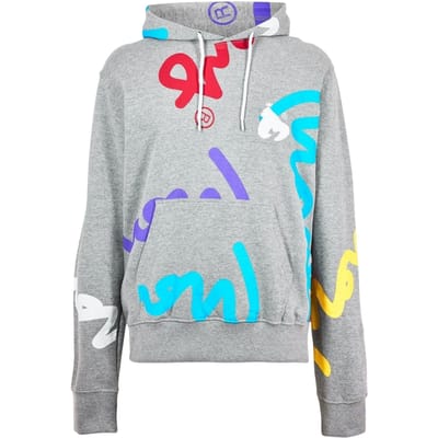 Money Grafische heren Hoodie (Grijs)