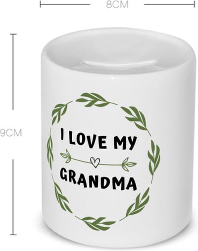 Akyol - i love my grandma Spaarpot - Oma - liefste oma - verjaardag - cadeautje voor oma - oma artikelen - kado - geschenk - 350 ML inhoud