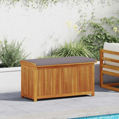 vidaXL - Opbergbox - voor - buiten - 113x50x60,5 - cm - massief - acaciahout