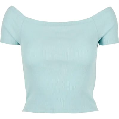 Dames-T-shirt Urban Classics épaule nue (Grandes tailles)