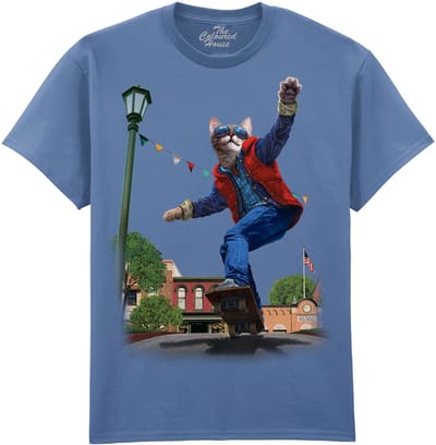 Back To The Future Cat To The Future The Coloured House T-shirt S