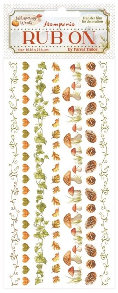 Stamperia - Whispering Woods Rub-On 4x8,5 Inch Stripes (DFLRB189)