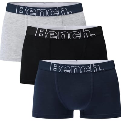 Bench Boys Lasek Logo Boxershort (Verpakking van 3) (Zwart/Marineblauw/Grijs)